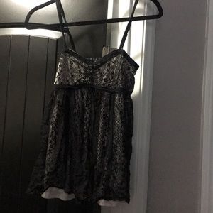Black lace babydoll tank.Small.